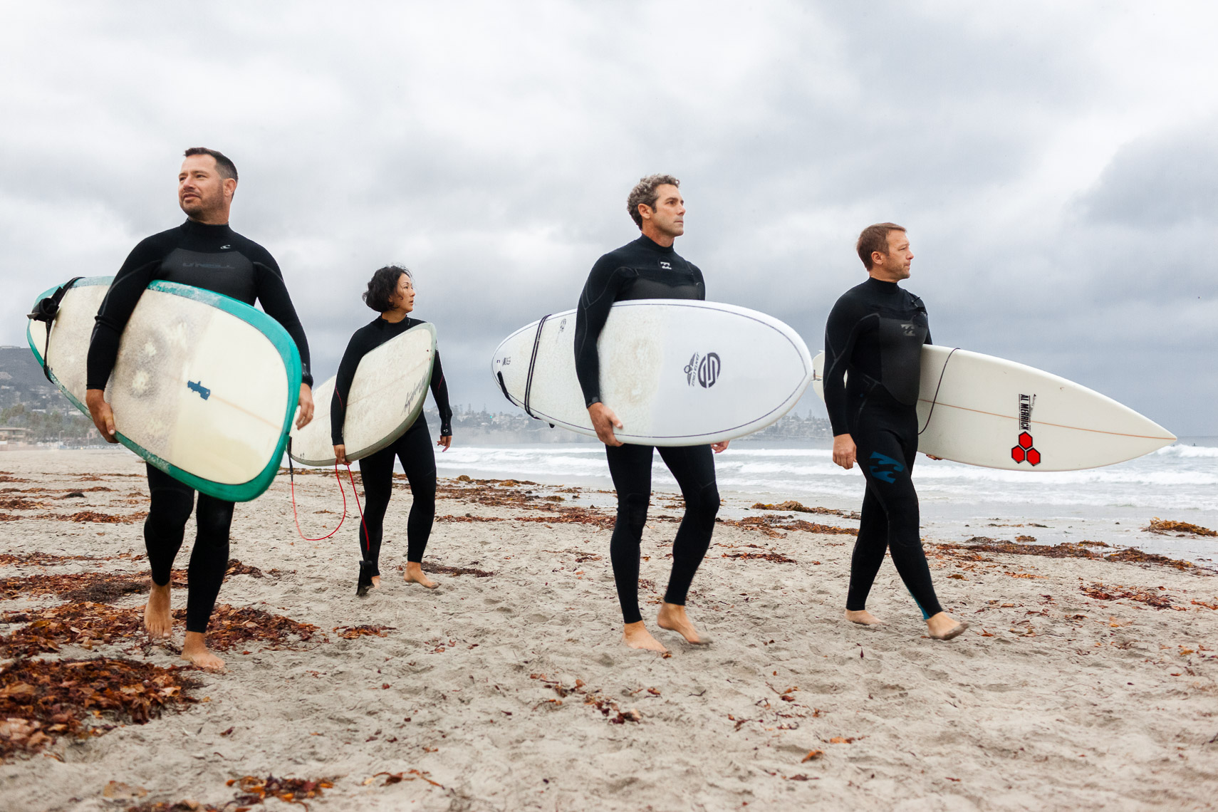 Surfers San Diego Beach