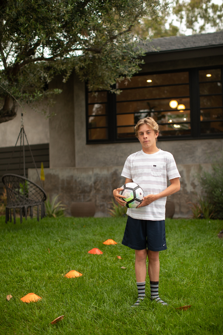 Soccer player portrait