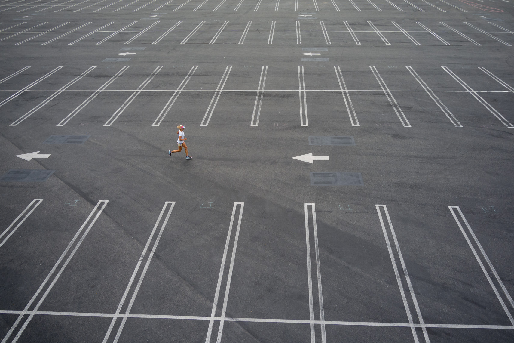 Empty parking lot run