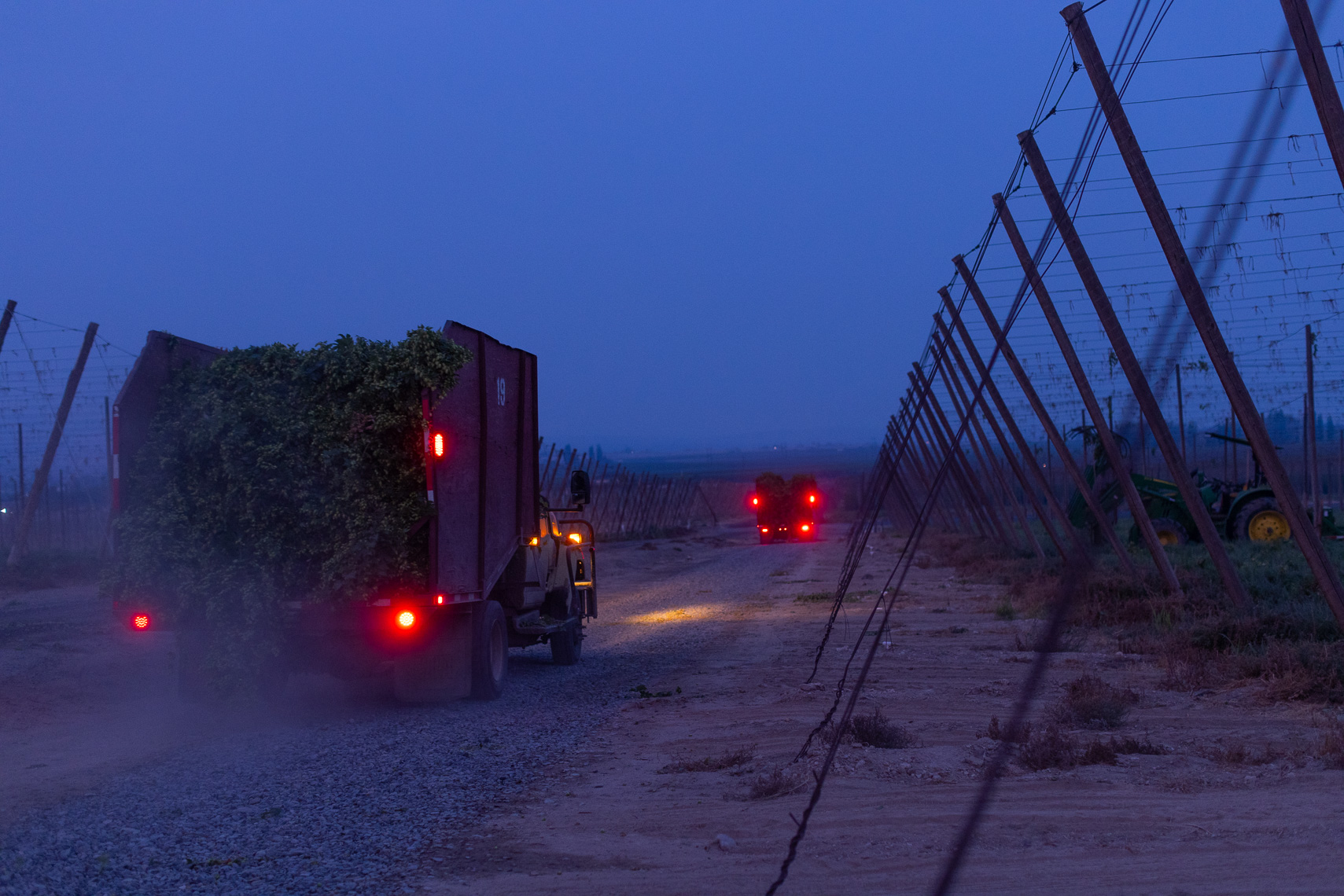 Farm Trucks at Night